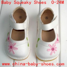 Белая розовая ромашка Цветочная малыш для малышей Девушка с липучкой Скрипка Обувь
